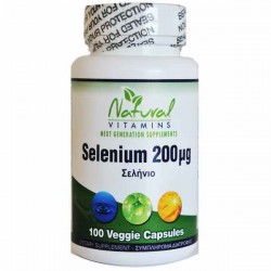 Natural Vitamins Selenium - 200mcg - 100 Κάψουλες