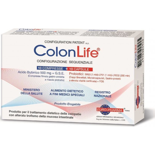 Bionat Pharm Colon Life για Παθήσεις του Παχέος Εντέρου 10 ταμπλέτες + 10 κάψουλες