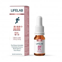 Lifelab AM+ Συμπλήρωμα Κάνναβης σε Σταγόνες 250mg με 5% CBD με Γεύση Citrus 10ml
