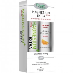 Power Of Nature Magnesium Extra 375m & Vitamin C 500mg 375mg 40 αναβράζοντα δισκία