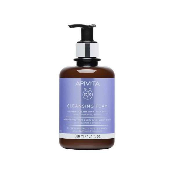 Apivita Cleansing Κρεμώδης Αφρός Καθαρισμού με Ελιά & Λεβάντα 300ml