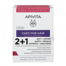 Apivita Caps For Hair Ειδικό Συμπλήρωμα Διατροφής 3 x 30 κάψουλες