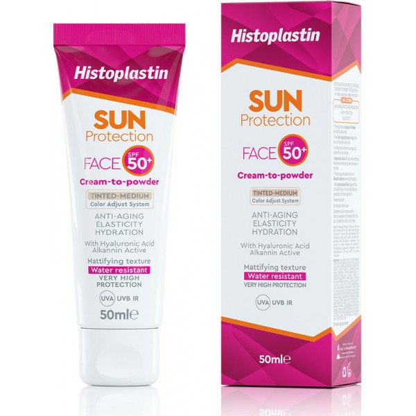 Heremco Histoplastin Sun Protection Tinted Face Cream to Powder Medium SPF50+ 50ml