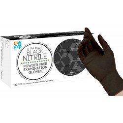 ASAP Black Nitrile Powder Free Examination Gloves Μαύρα Γάντια Νιτριλίου 