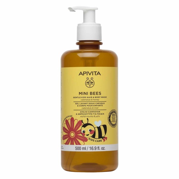 Apivita Παιδικό Αφρόλουτρο & Σαμπουάν "Mini Bees" με Καλέντουλα σε Μορφή Gel 500ml