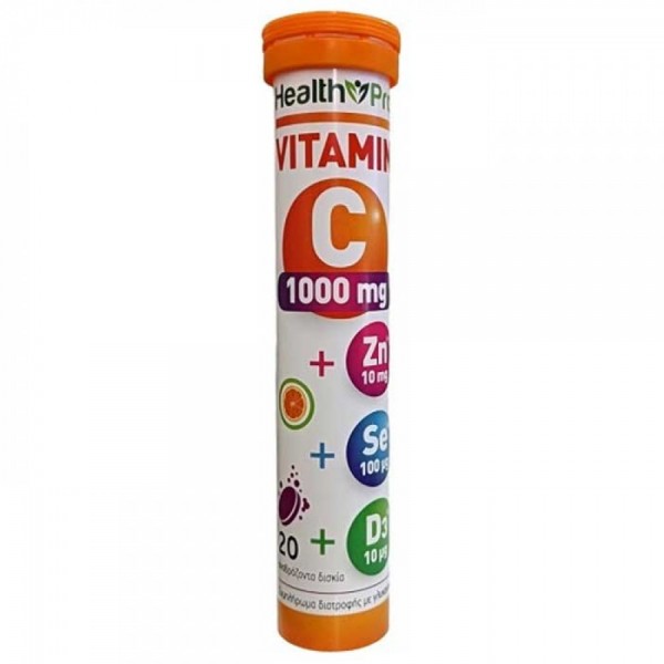 HEALTH PRO Vitamin C 1000mg ﹢Zinc﹢Selenium﹢D3 20 Αναβράζοντα  HEALTH PRO Vitamin C 1000mg ﹢Zinc﹢Selenium﹢D3 20 Αναβράζοντα
