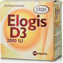 Elogis Pharma Vitamin D3 2000iu 120 κάψουλες