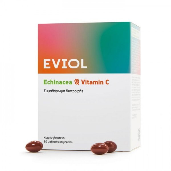 Eviol Echinacea & Vitamin C Συμπλήρωμα Διατροφής με Εχινάκεια & Βιταμίνη C, 60 caps