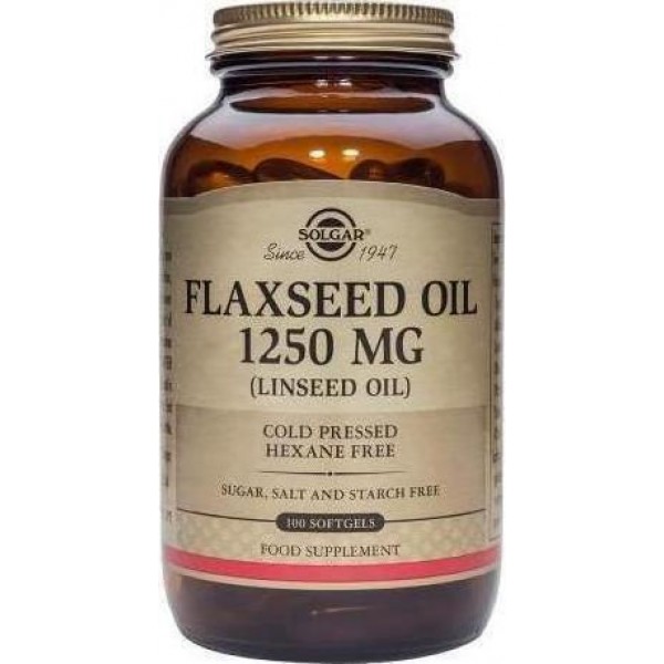 Solgar Flaxseed Oil (Linseed Oil) 1250mg 100 μαλακές κάψουλες Solgar Flaxseed Oil (Linseed Oil) 1250mg 100 μαλακές κάψουλες
