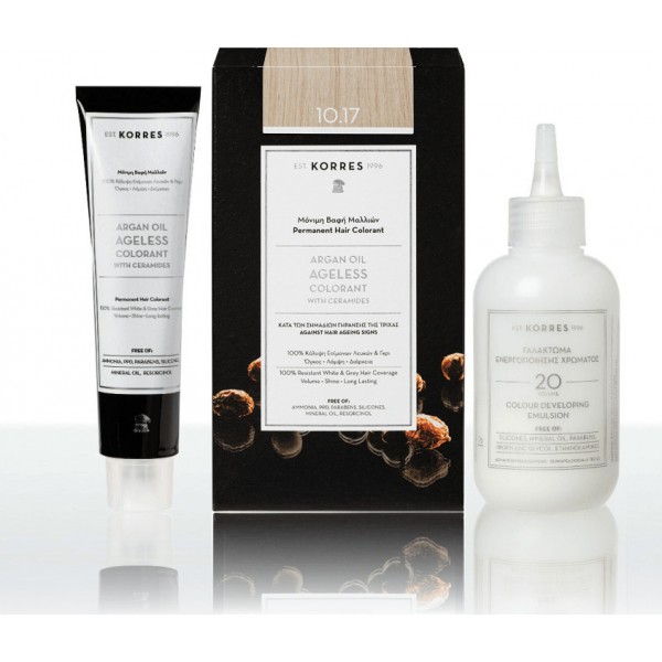 Korres Argan Oil Ageless Colorant 10.17 Ξανθό Πλατίνας Μπεζ 50ml