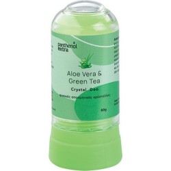 Medisei Panthenol Extra Crystal Aloe Vera & Green Tea Αποσμητικός Κρύσταλλος σε Roll-On 80gr