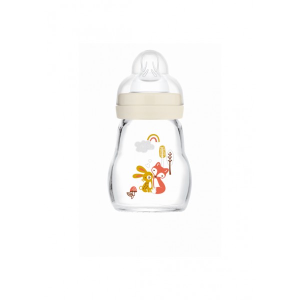 mam Μπιμπερό Γυάλινο Feel Good 170ml - Κρεμ